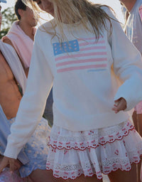 Loveshackfancy - Ty Cotton Flag Pullover Sweater