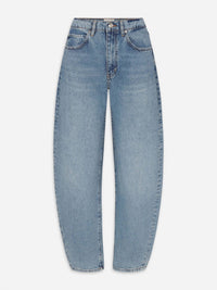 FRAME Women's Low Slung Barrel Jean in dollhouse - women's jeans - detail view
