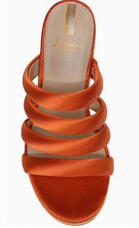 Sam Edelman Women's Yuki Wedges in orange satin - women's shoe - view 6
