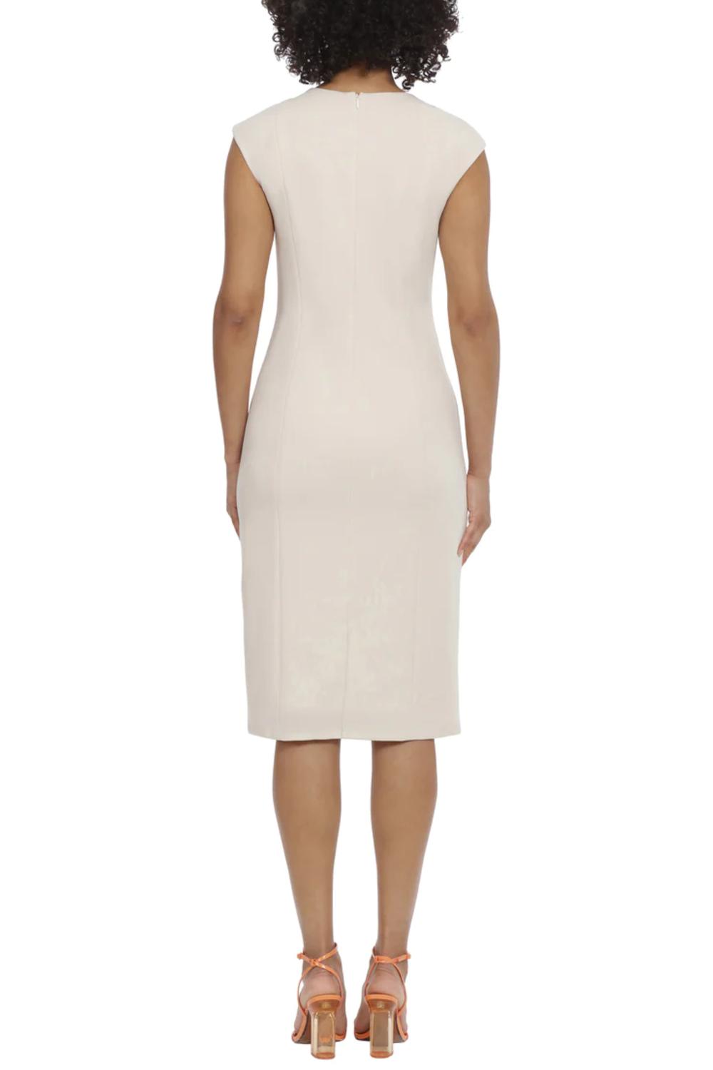 Maggy London - Sleeveless Twisted Knot Midi Dress