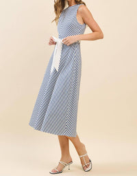 Tcec - Striped Midi Dress