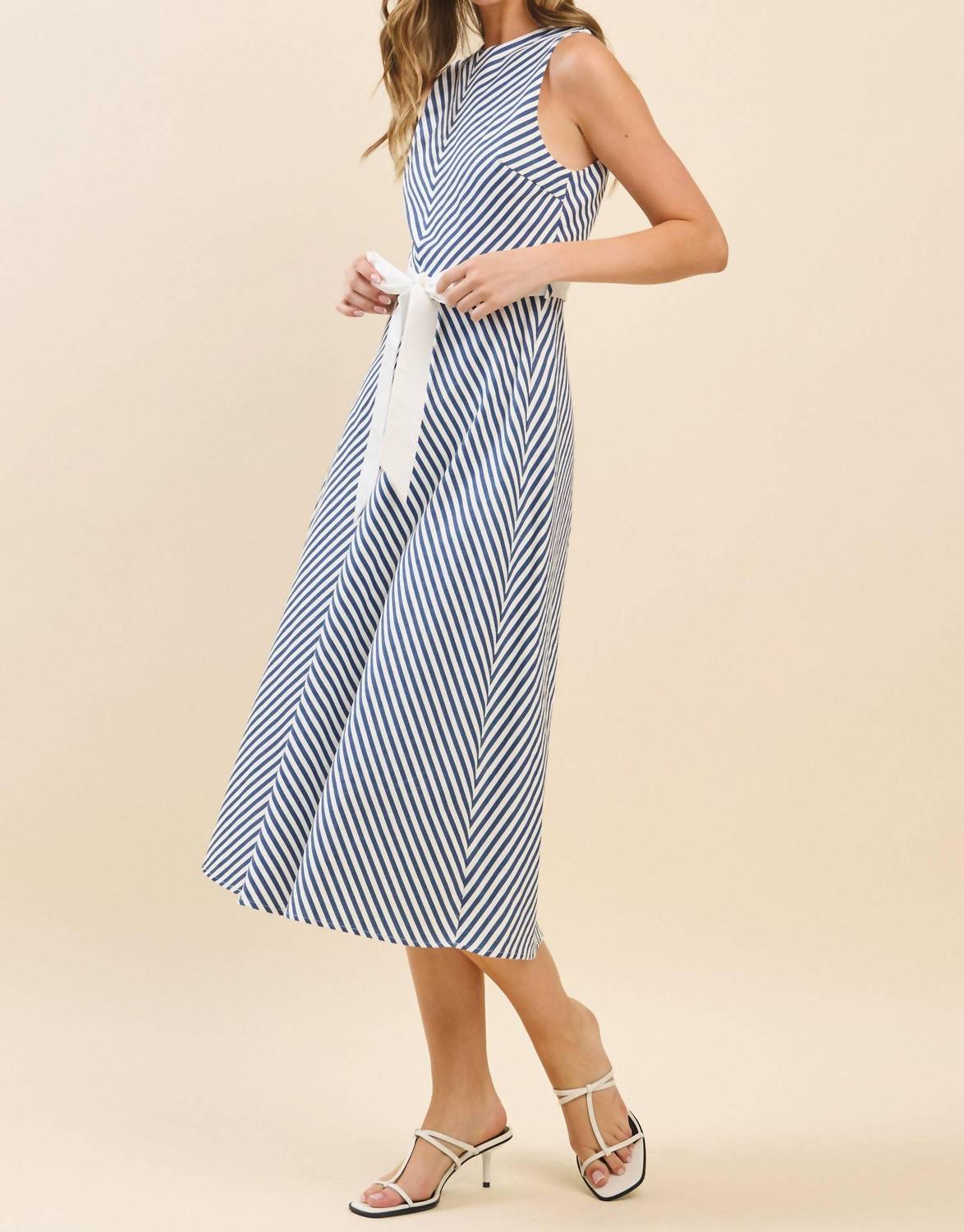 Tcec - Striped Midi Dress