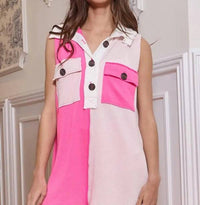 Bucketlist - Sleeveless Color-Block Romper