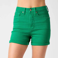 Judy Blue - Tummy Control Cuffed Shorts