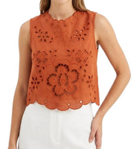Annabo - Eyelet Crop Top