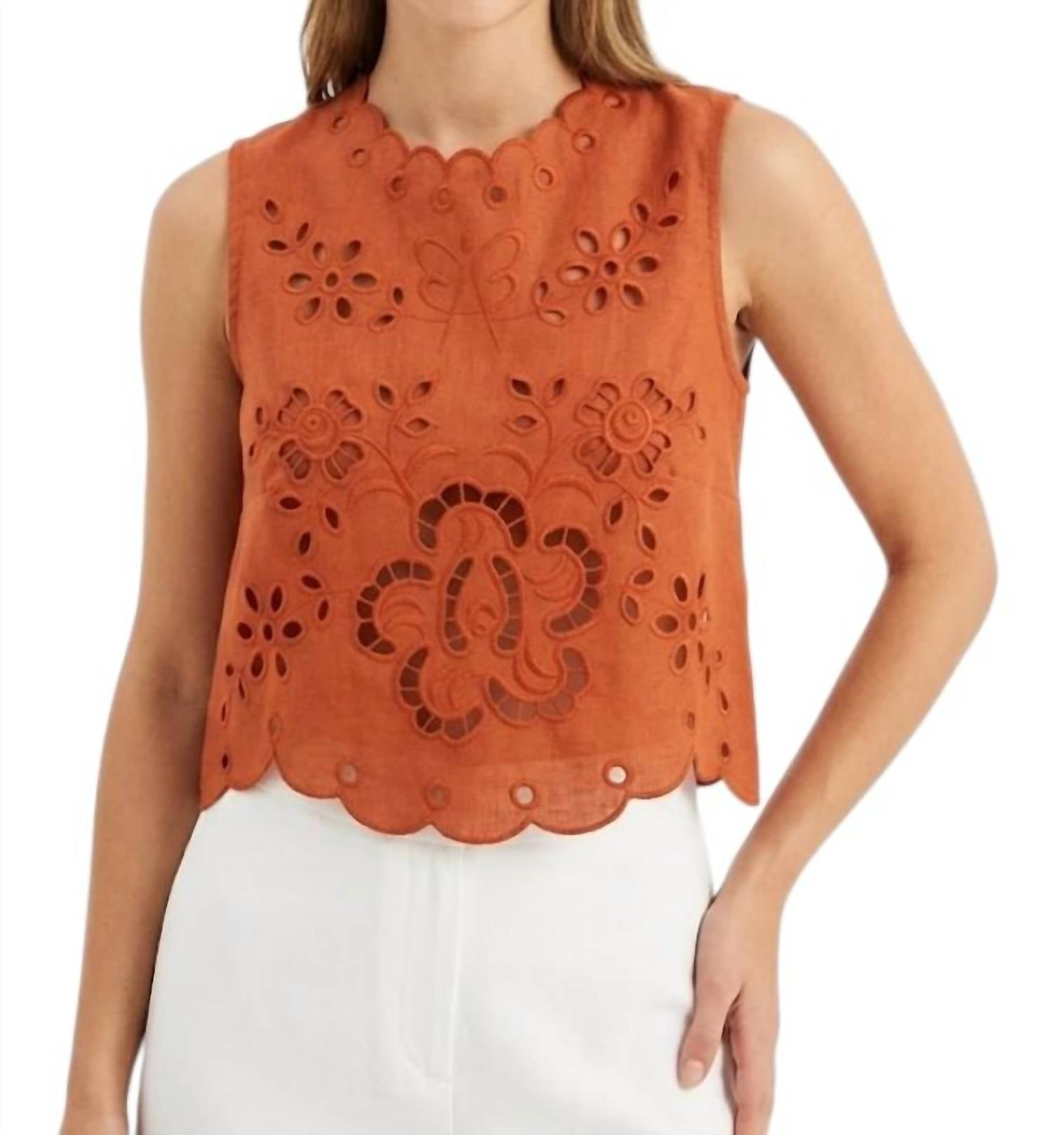 Annabo - Eyelet Crop Top