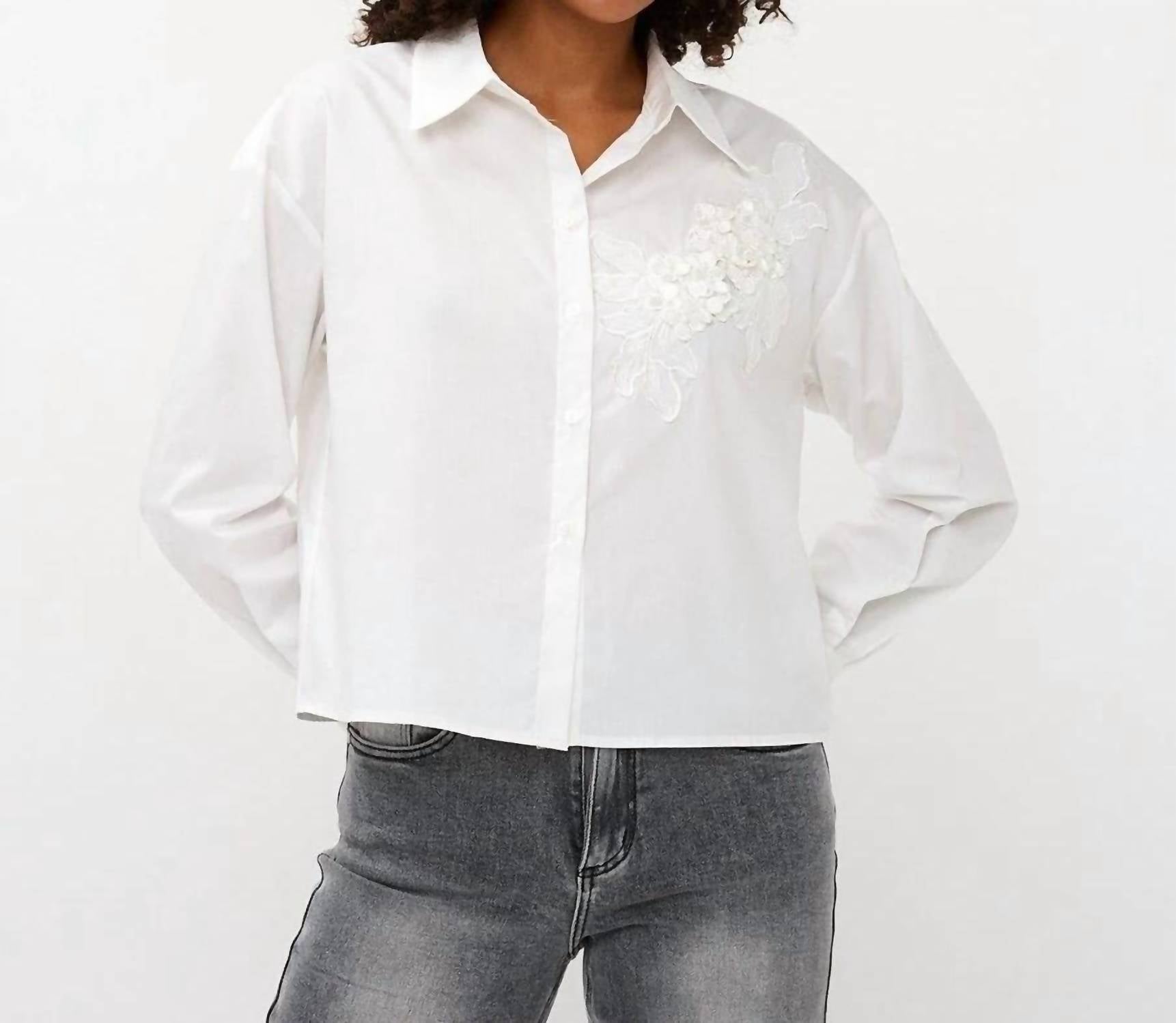 Esqualo - Sahra Small Flower Patch Blouse