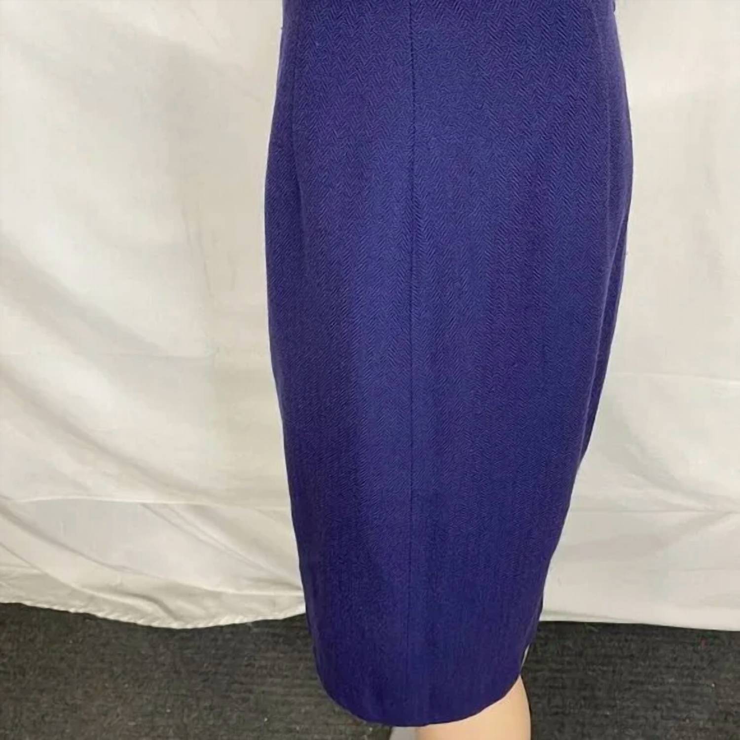 Givenchy Women's Wool Twill Pencil Skirt in marine blue - women's skirt - alternate view
