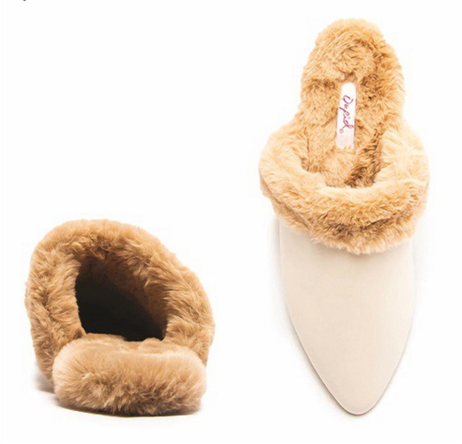 Thistle And Clover - Women's Dress Furry Flats
