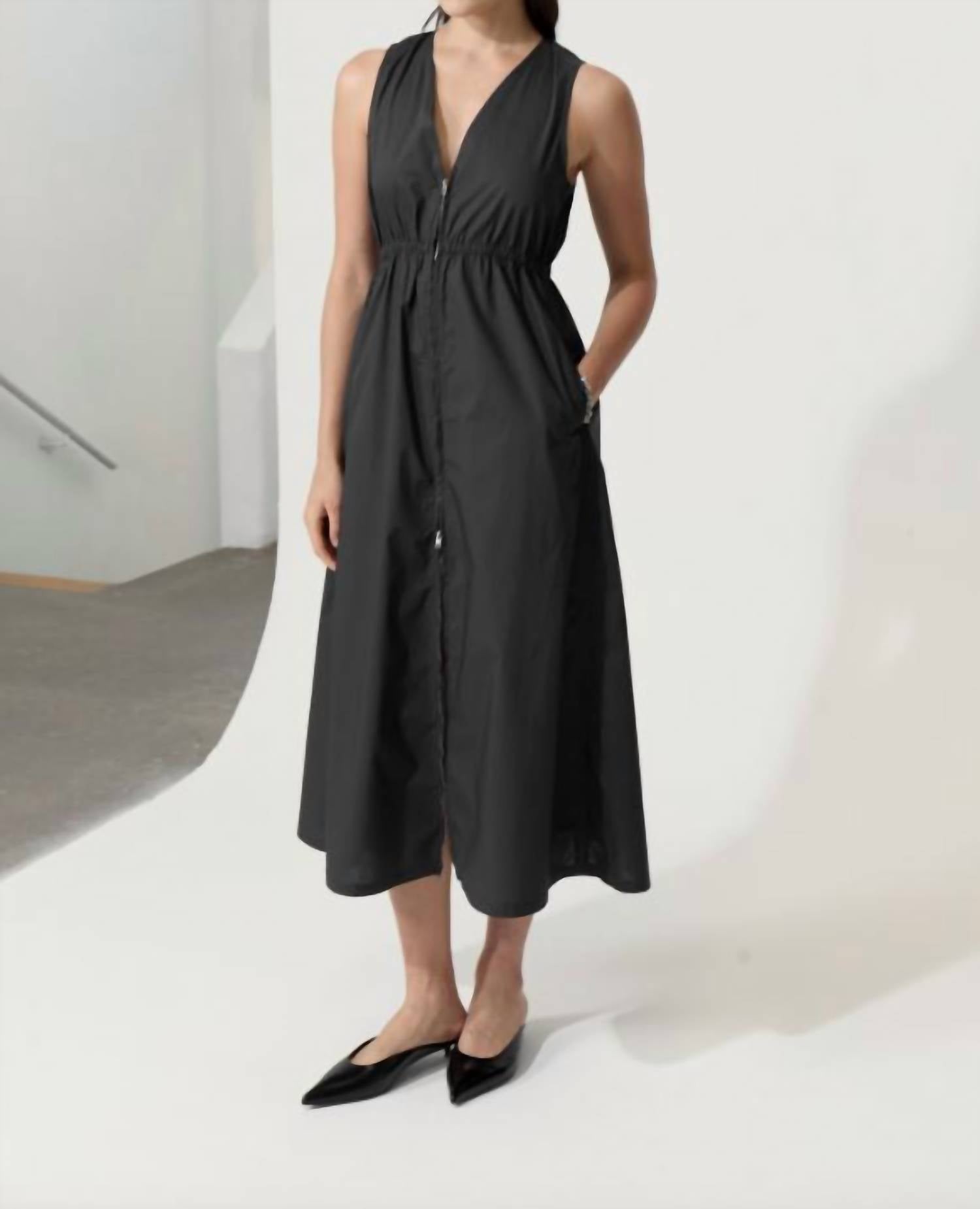 DELUC Rubbens Midi Dress in black - women's dress