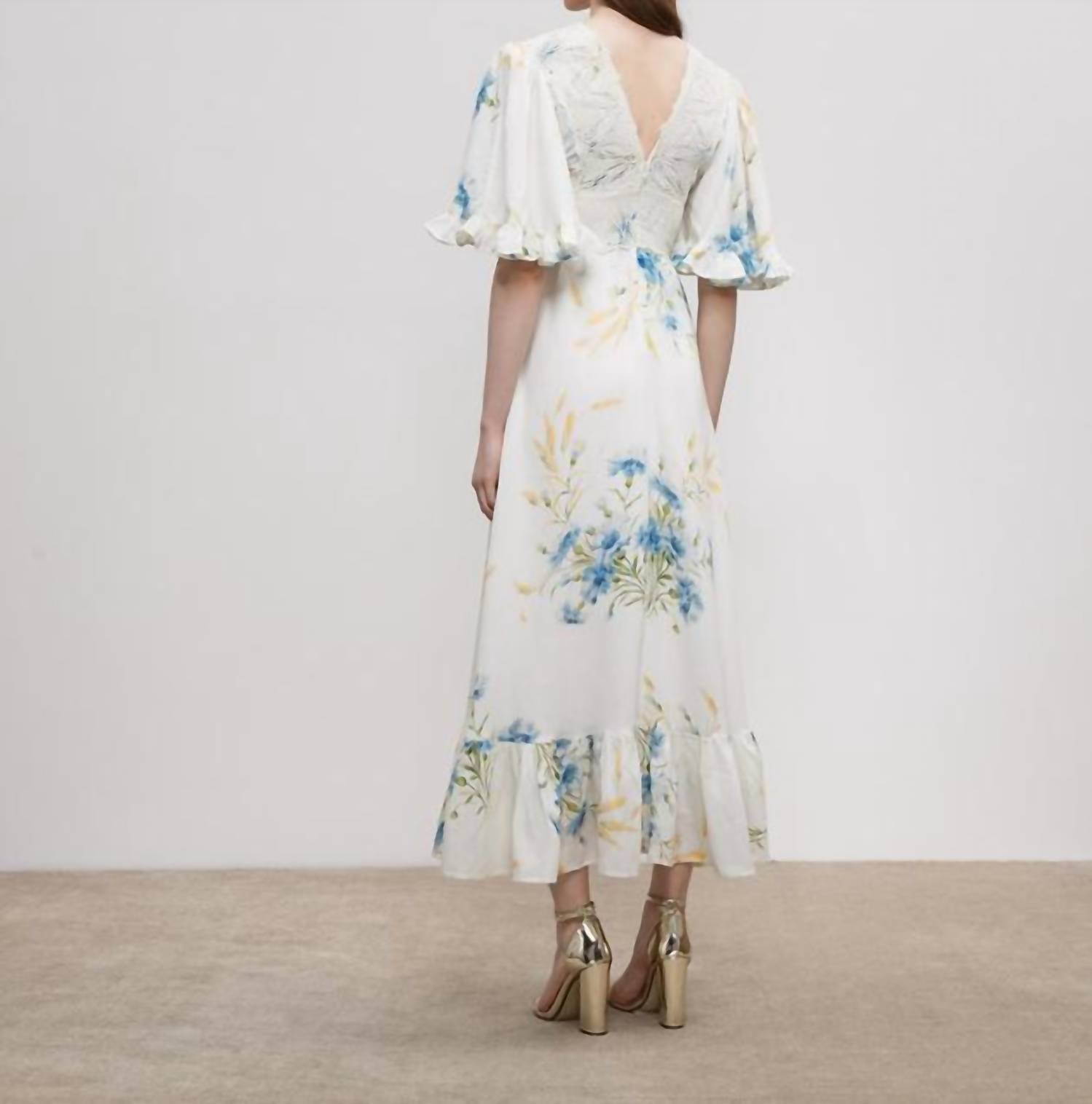 Bytimo - Linen Ruffle Maxi Dress