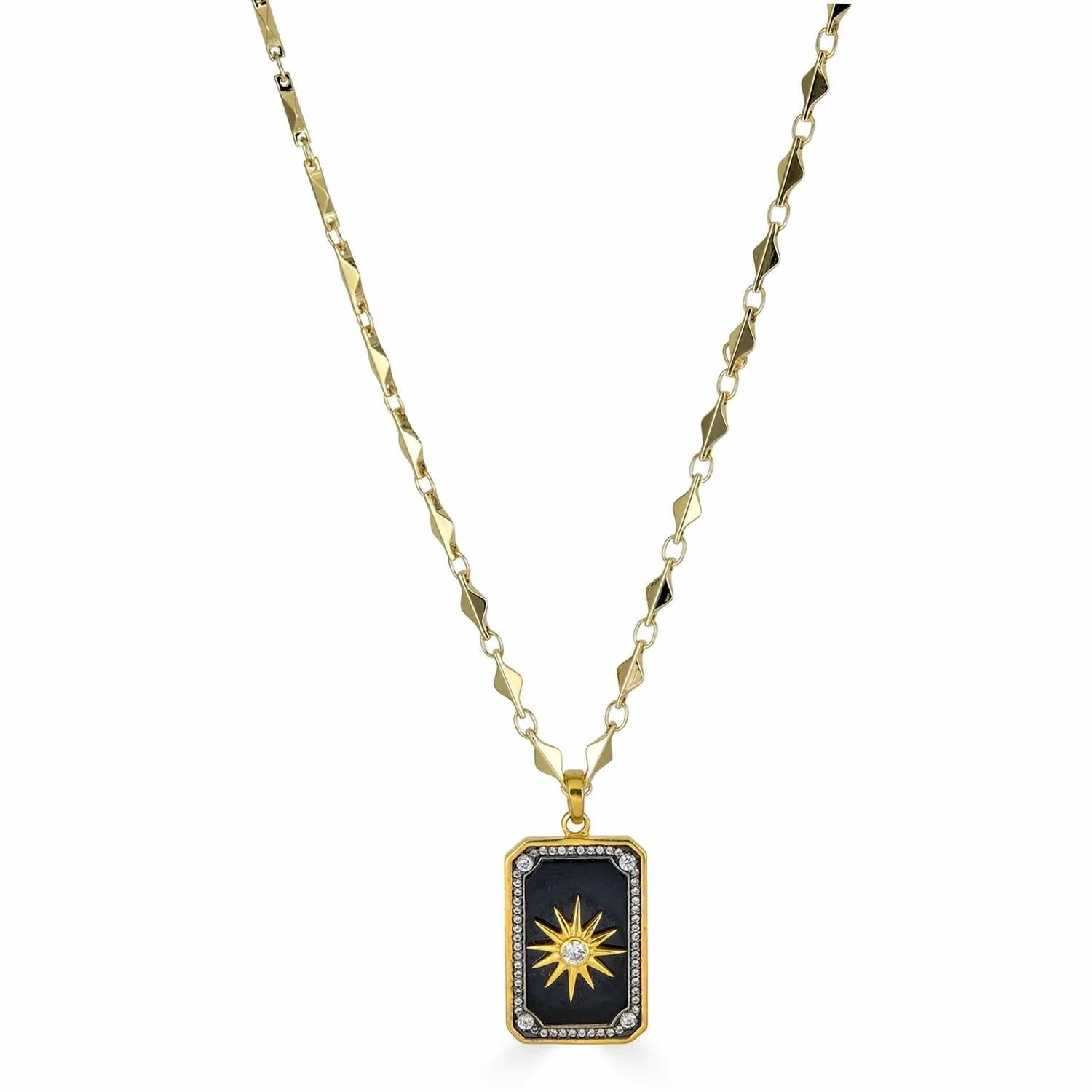 Rachel Reinhardt - Women's Celestial Star Dog Tag Necklace
