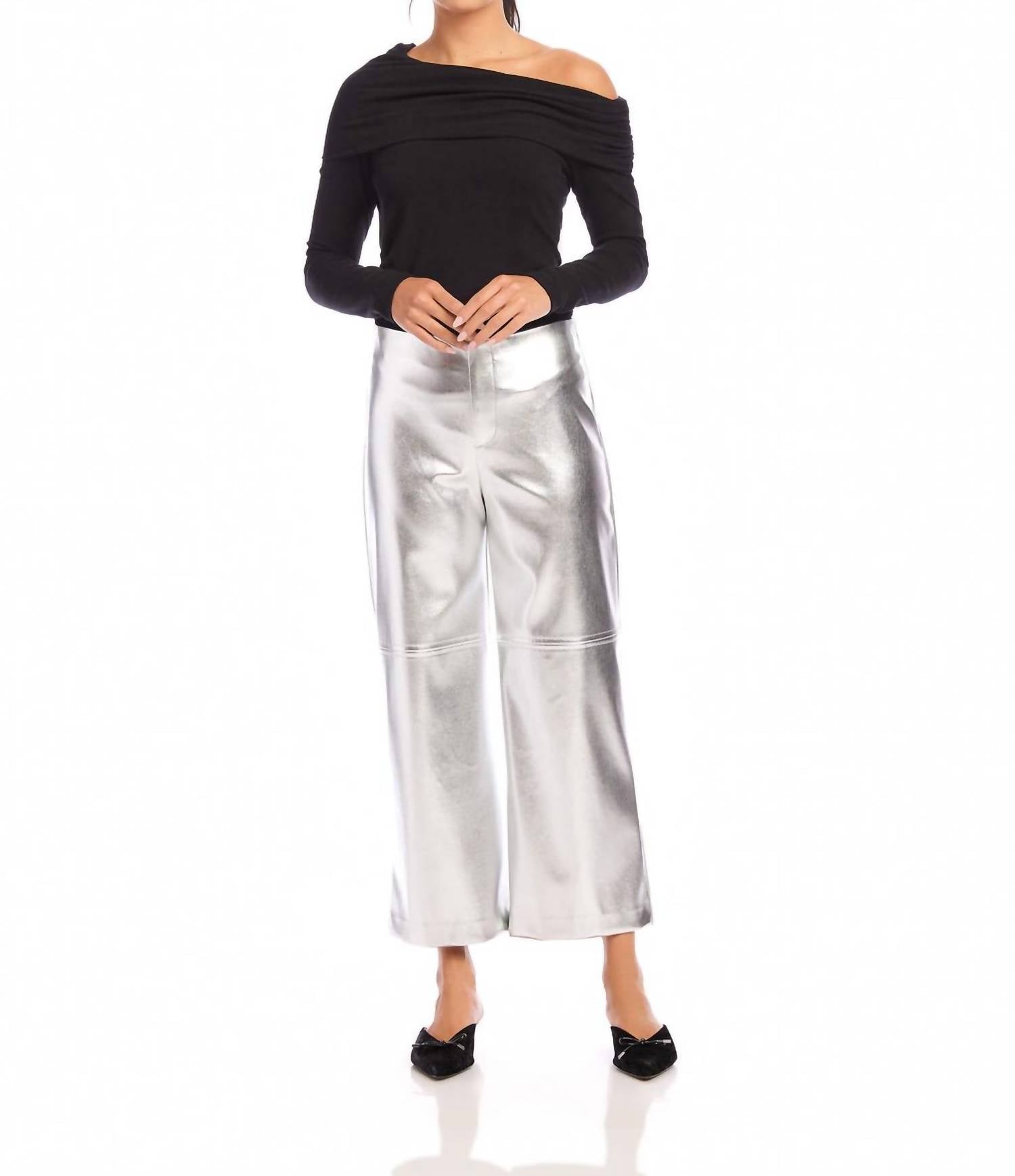 Fifteen Twenty - Faux Leather Cropped Pants
