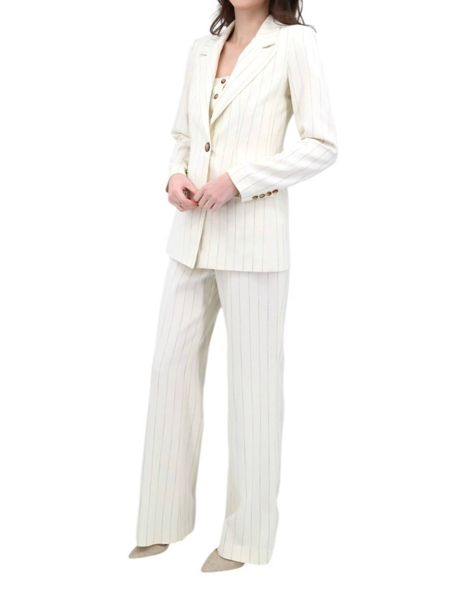 Iris Setlakwe - Striped One Button Jacket