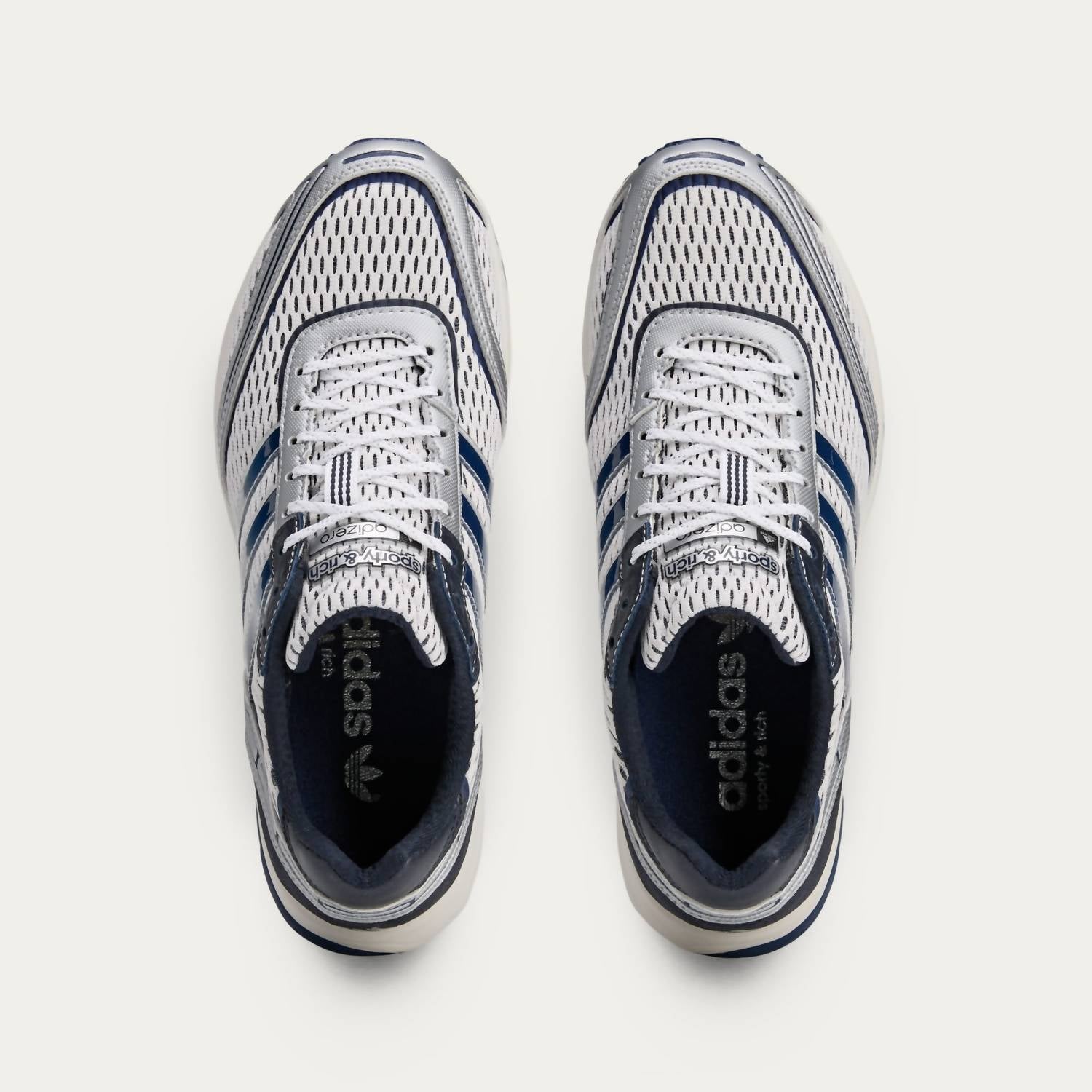 adidas Women's Sporty & Rich Adizero Adios Mesh Sneakers in blue white - women's shoe - view 5