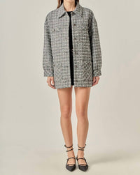 English Factory - Nora Tweed Shacket