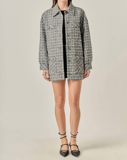 English Factory - Nora Tweed Shacket