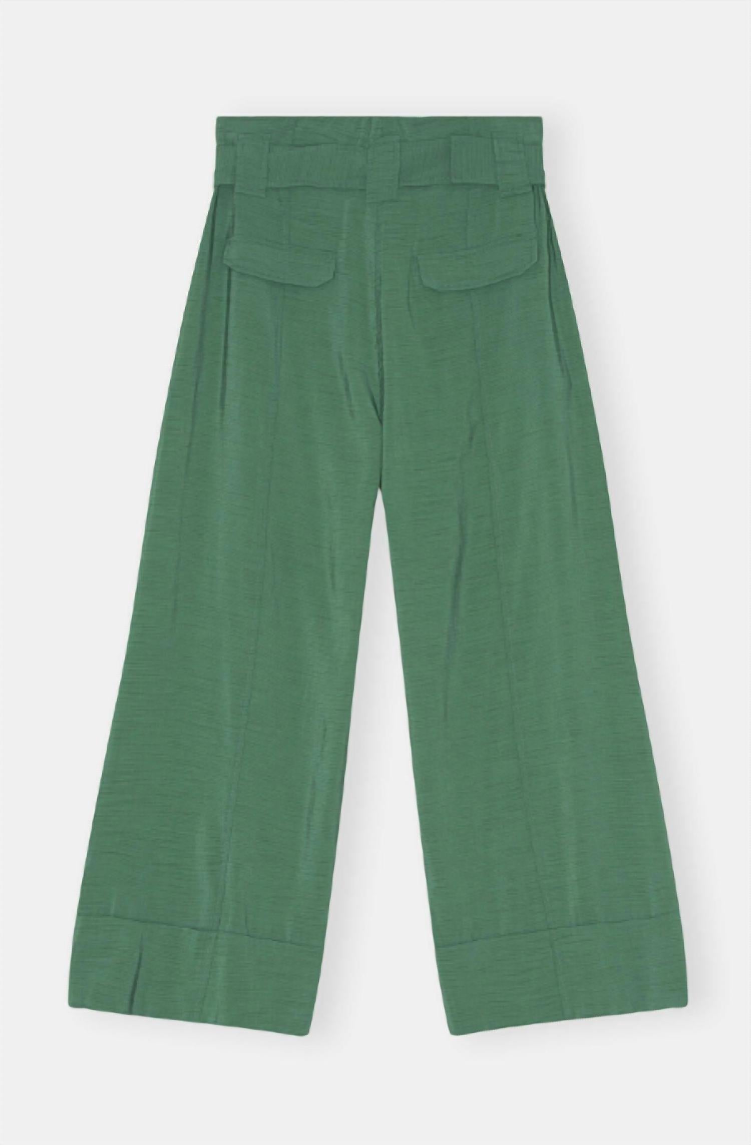 Ganni - Cropped High Waist Pants