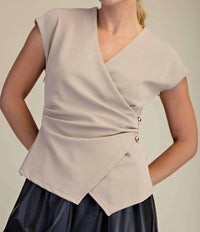 Glam - Surplice V-neck Top