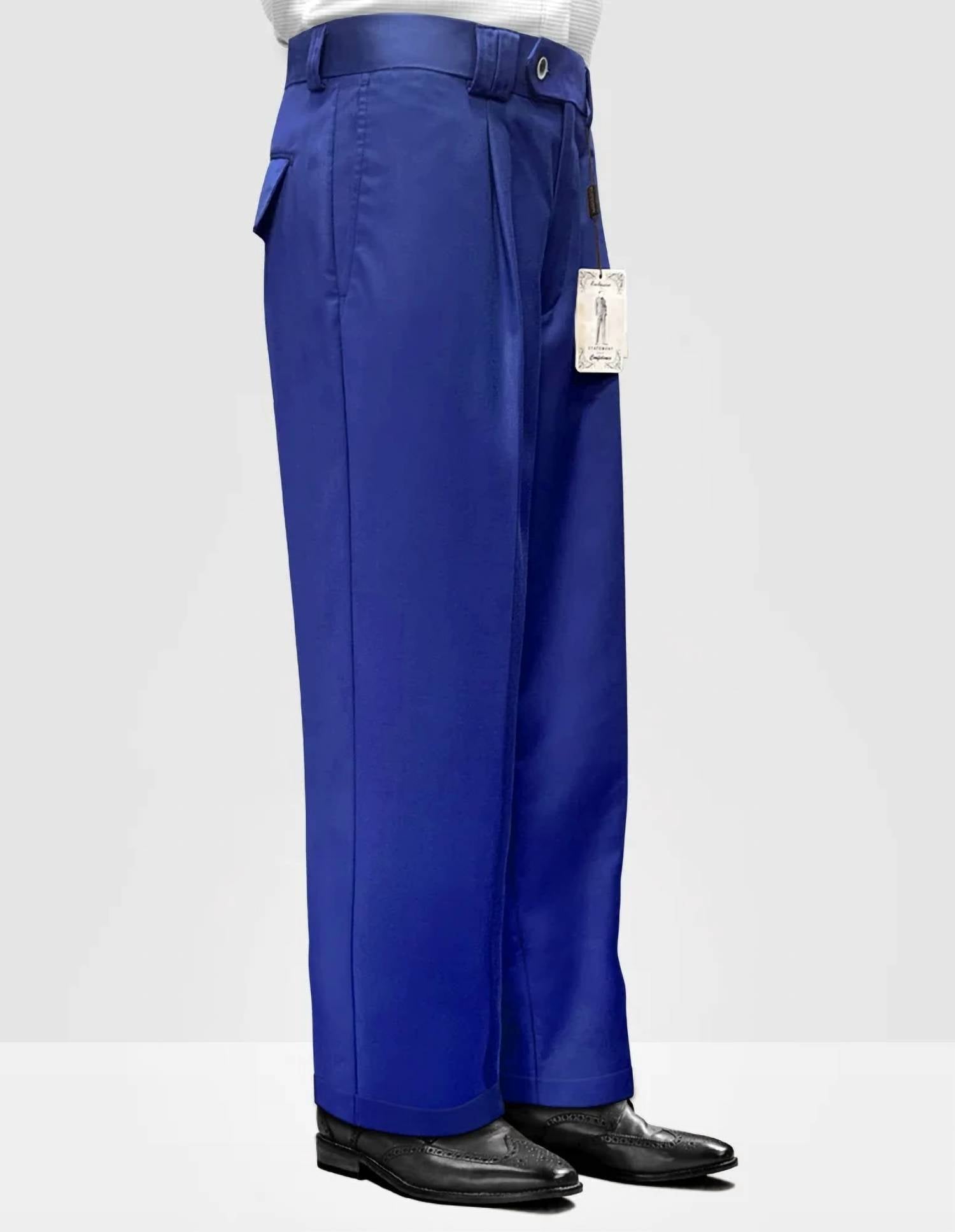 Statement Suits - Men’s Solid Color Wide Leg Dress Pants