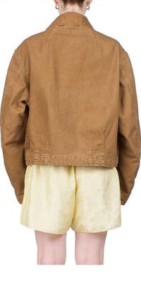 6397 Flight Jacket in tobacco - women's jacket - detail view