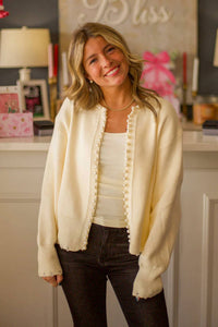 &Merci - Outline Pearl Detail Sweater