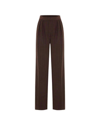 THEO the Label Kores Punto Herringbone High-waist Pant in amber sky - women's pants - view 5