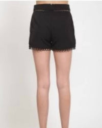 Very J - Class Act Crochet Lace Trim Shorts