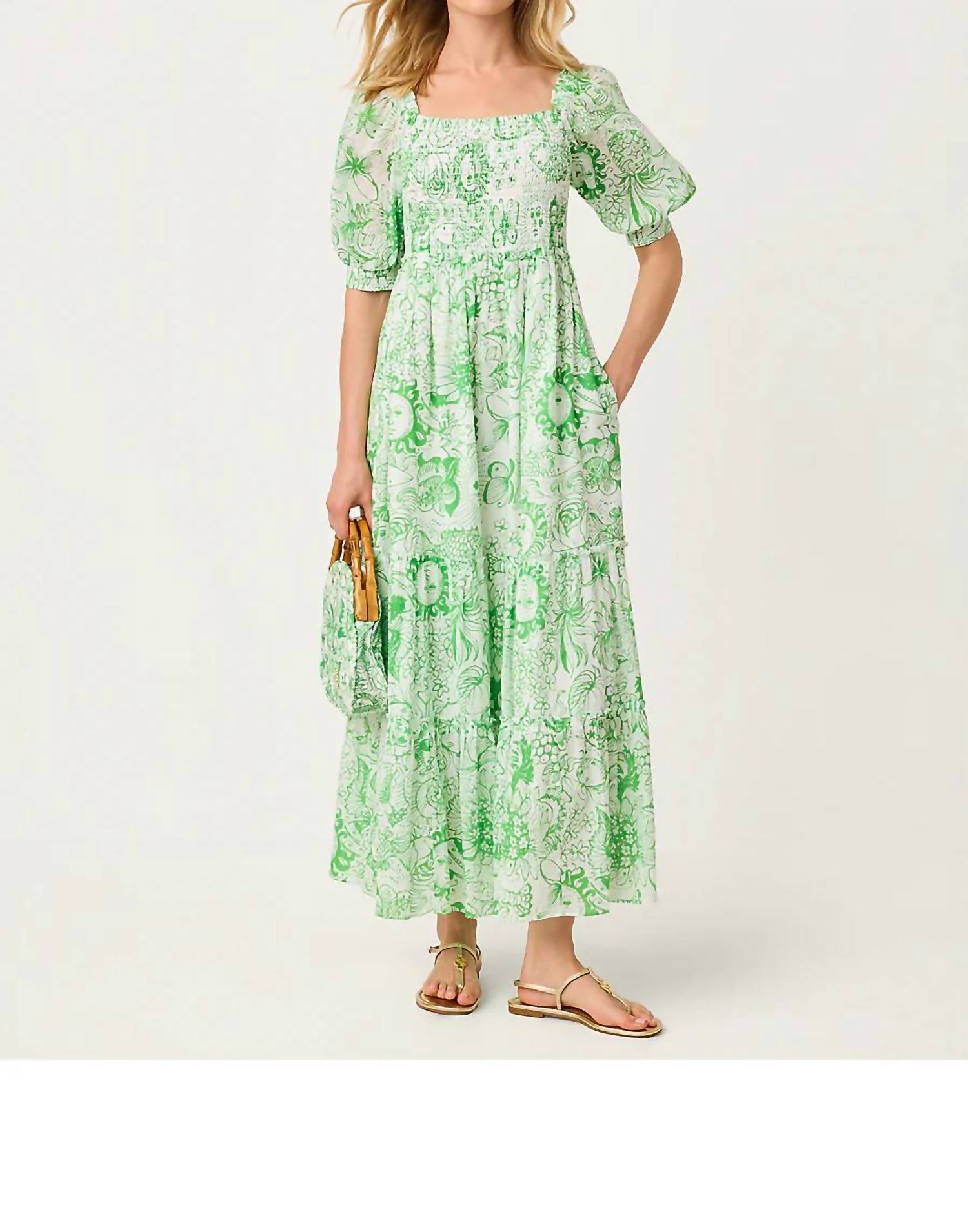 Lilly Pulitzer - Hadly Short Sleeve Smocked Maxi Dress