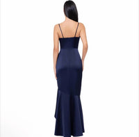 Xscape - Satin Ruffle High Low Formal Dress