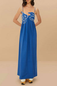 Rosa Clothing - Embroidered Goldfish Dress