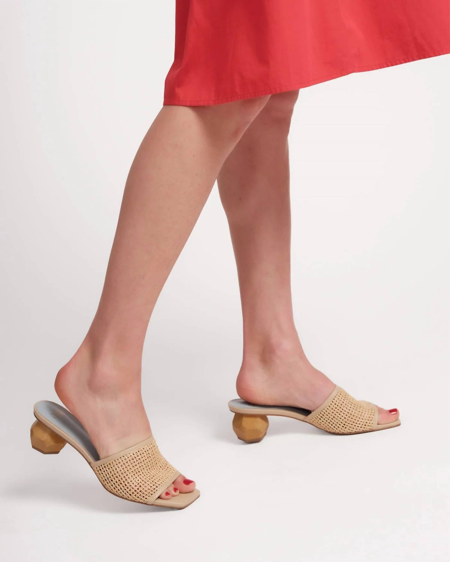 Frances Valentine - Women's Raffia Mesh Slide Heel Sandal