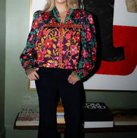 Alden Adair Oliver Long Sleeve Top in medieval floral - women's blouse - view 5