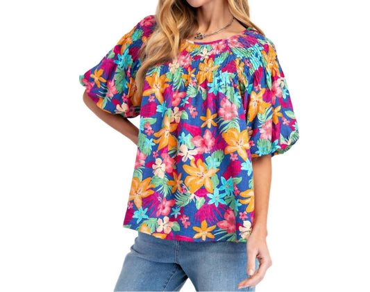 Easel - Floral Bubble Top