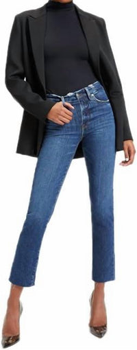 Good American - Good Straight Split Pocket Jeans