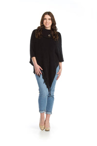 Papillon - Knit Poncho With Tassles