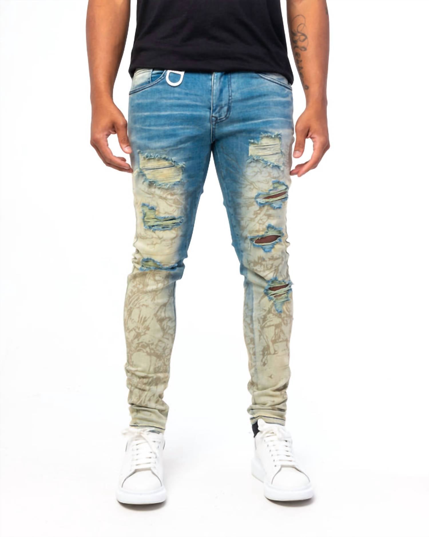 Gala - Prophetic Printed Denim Jeans