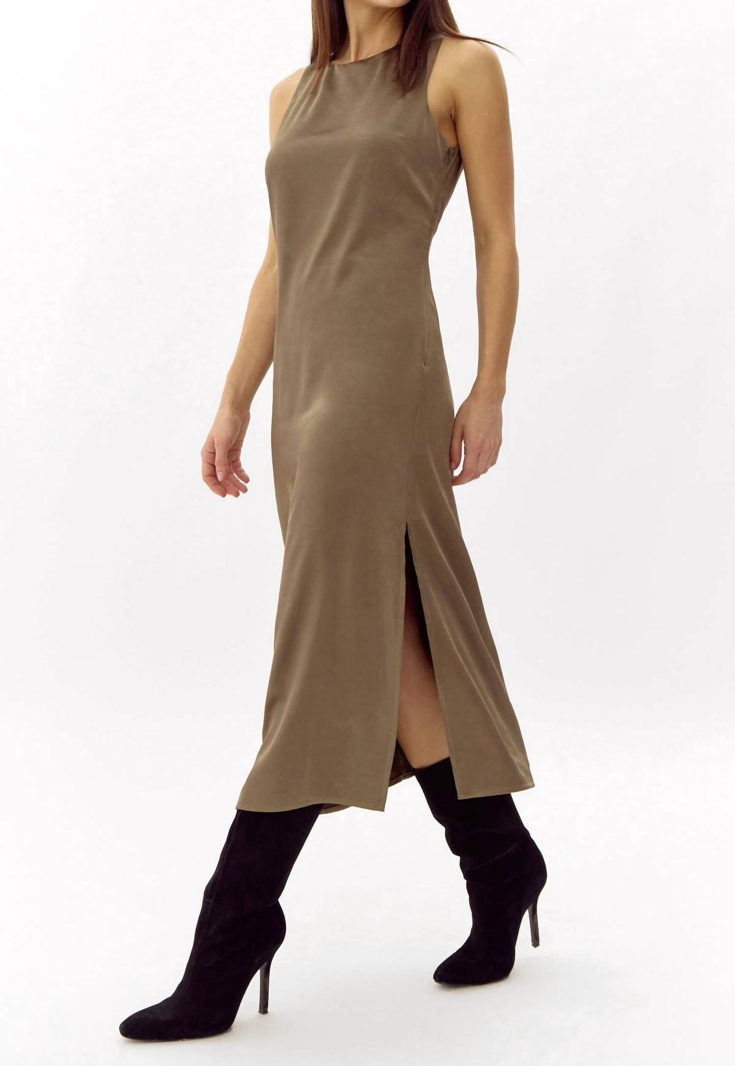 Greylin - Trina Satin Midi Dress