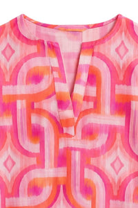 Vilagallo Women's Analissa Blouse in kon tiki - women's blouse - detail view