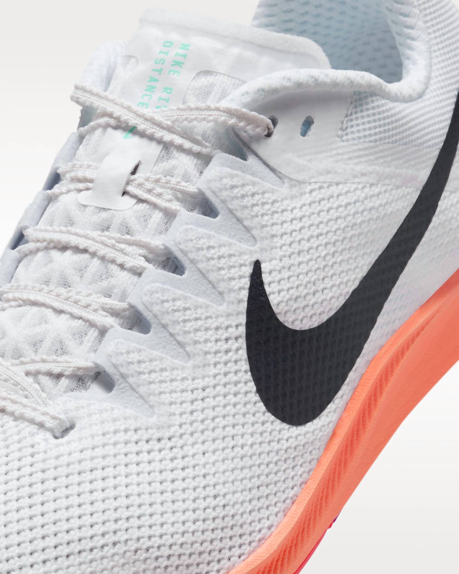 NIKE Unisex Zoom Rival Distance Track Shoes in white obsidian bright crimson - men's shoe - view 4
