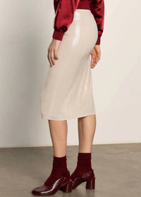 Sanctuary Sparkle Sequin Pencil Midi Skirt in ink - women's skirt - detail view