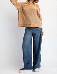 Easel - Mineral Washed Knit Sweater