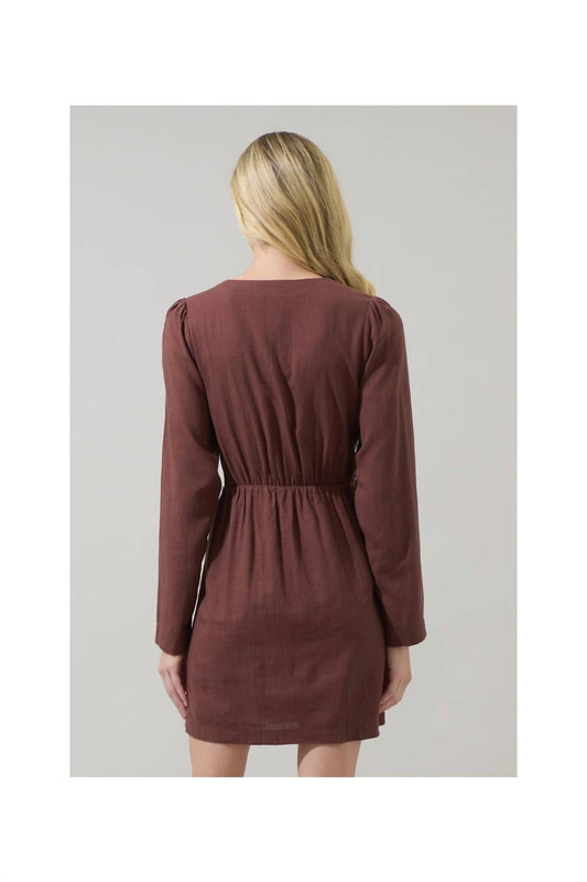 Sugarlips - Raelynn Linen Wrap Mini Dress
