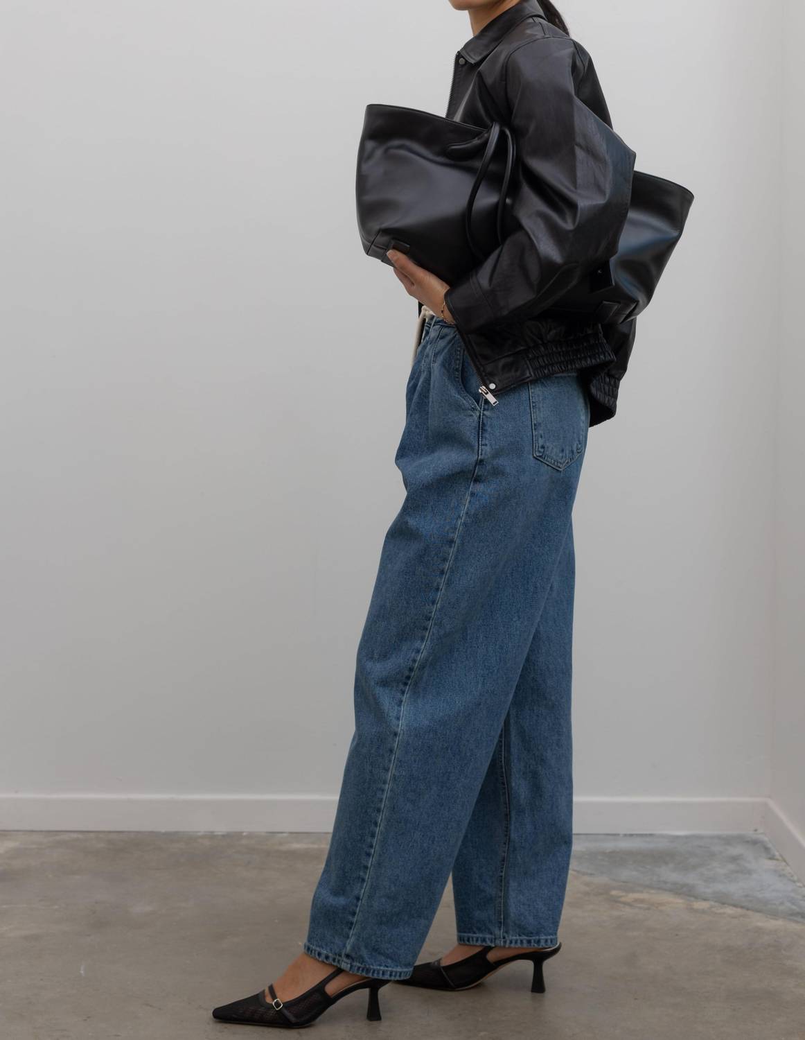 Collective - Pleated Drawstring Jeans