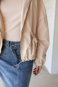 The Workshop Canyon Drift Zip Up Jacket in khaki - women's jacket - alternate view