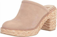 Dolce Vita Women's Camdin Raffia Espadrille Platform Clog in dune suede - women's shoe - alternate view