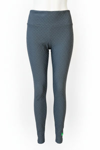 BBrazil Clothing Diamond Weave Jacquard Long Leggings in space grey - women's pants - detail view