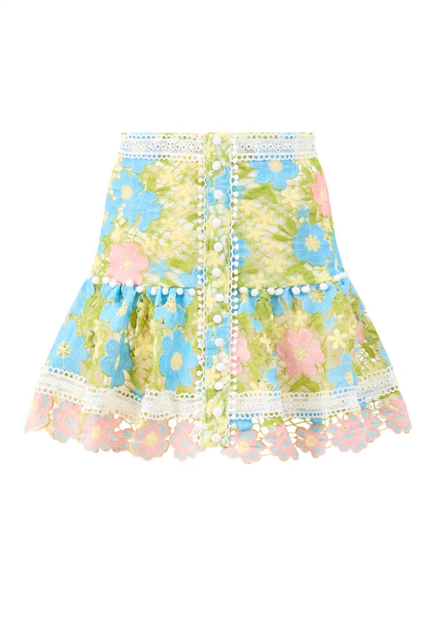 Marlo - Girl's Ellison Embroidered Mini Skirt