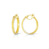 Gold & Honey - Women's Glitter Lucite Hoop Earrings