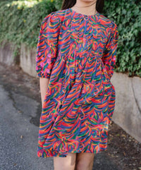 BRITON COURT Girl's Eva Mini Dress in rainbow - kids' dress